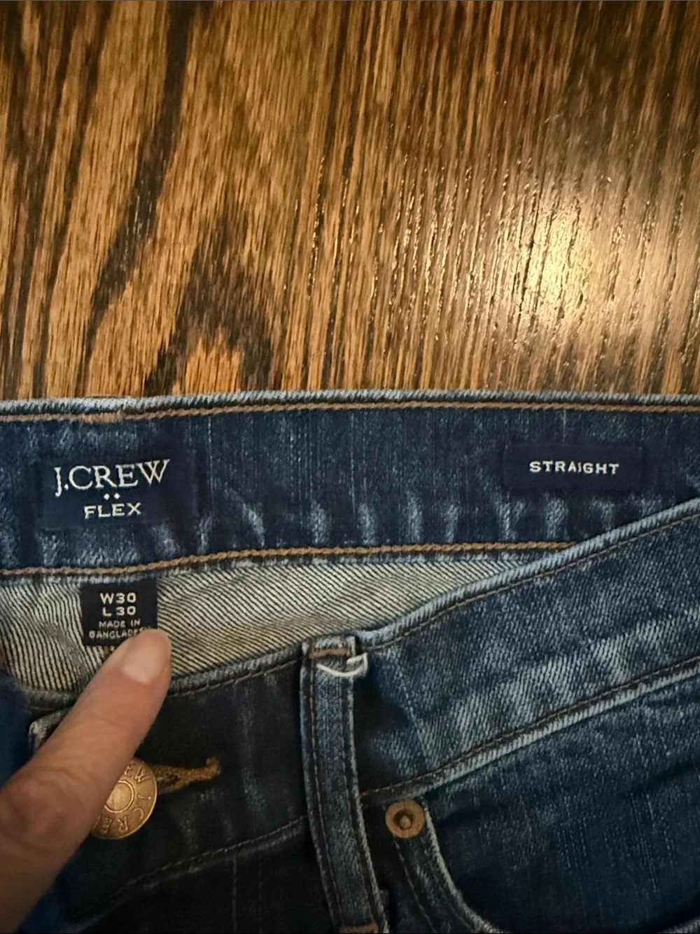 J. Crew Men’s Slim Straight Jeans in Medium Dark Blue Wash 30W x 30L